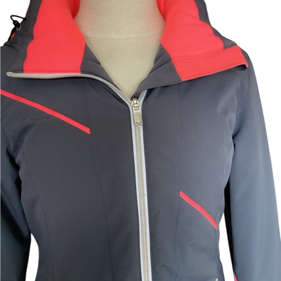 NWOT SPYDER Women’s Slate Blue Jacket with Coral Accents - Picture 3 of 10